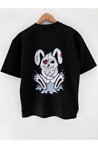 Wolters Outdoors Ανδρικό μπλουζάκι White Rabbit Oversize με στάμπα από βαμβακ...