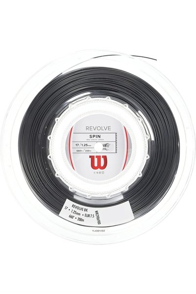 Wilson Revolve 1.25 Siyah 200m Rulo Tenis Raketi Kordajı