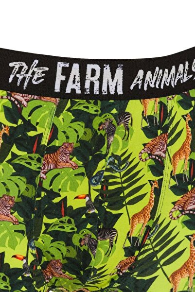 FARM ANİMALS Μπόξερ με τροπικό σχέδιο