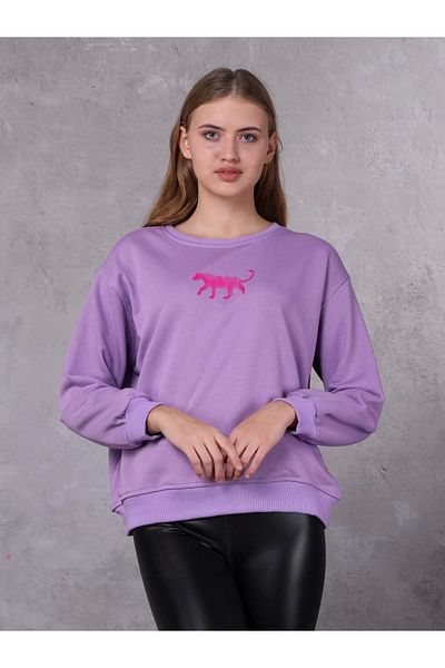 FARM ANİMALS Pulover de damă - Detaliu broderie
