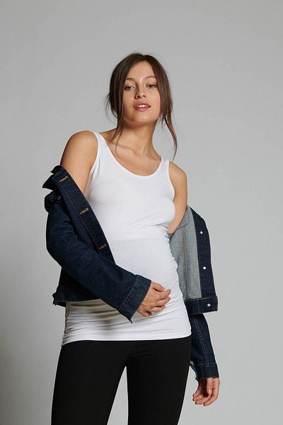 LYN MAMA Maiota de corp de maternitate special confortabila PERLA Alb