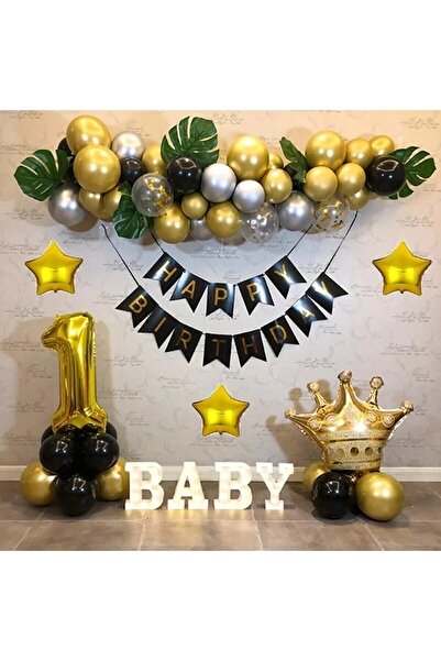 Bkmc Σετ γενεθλίων "King Crowned Starry" για 1 έτος - Χρόνια Πολλά