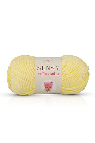 SENSY Premium Softee Baby Hand Knitting Twine Baby Twine Ζακέτα Πουλόβερ Γιλέκο Twine Φουλάρι Beanie Booties Baby Twine Lemon