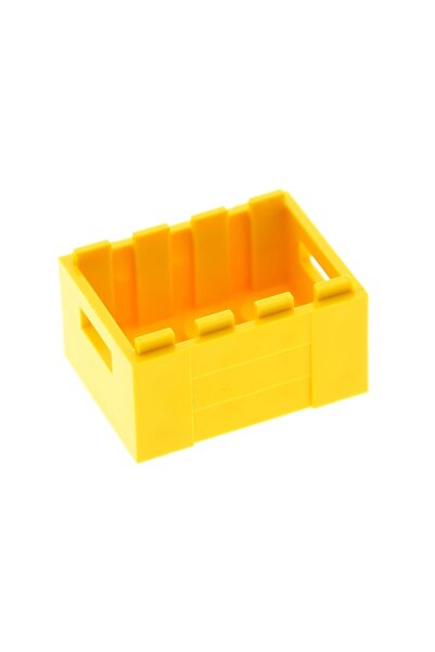 LEGO Aksesuar Moc Custom Container Crate 3 X 4 X 1 Sarı Kasa Sandık 1 Adet Gö...