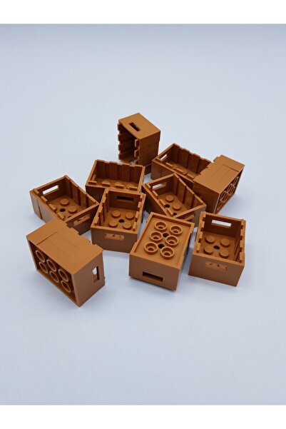 LEGO Orjinal Aksesuar Moc Custom Container Crate 3 X 4 X 1 Açık Kahverengi Ka...