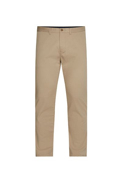 Tommy Hilfiger Beżowe spodnie męskie slim fit – normalna talia, Mw0mw28883aeg