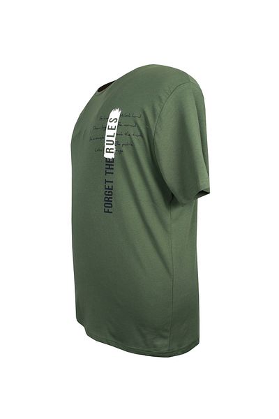 marufshop Ανδρικό μπλουζάκι με στάμπα μεγάλου μεγέθους με λαιμόκοψη
