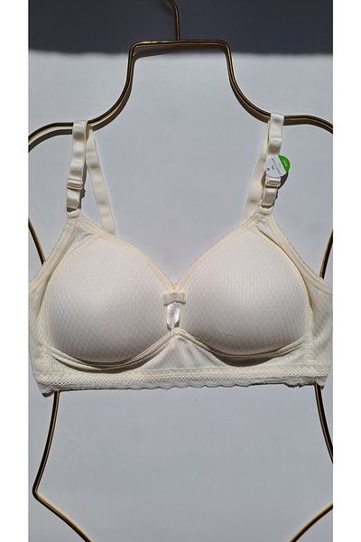 NARIYA Women's Large Size C Cup Cup Bra Empty Cup Lace Detailed Non-Wireless Bra Underwear Underwear