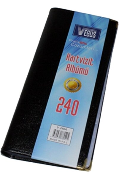 Vegus V-240a Album pentru cărți de vizită din piele artificială cu 240 de com...