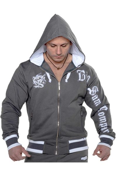 Big Sam Men's Gray Winter Hooded Relaxed Fit Jacket