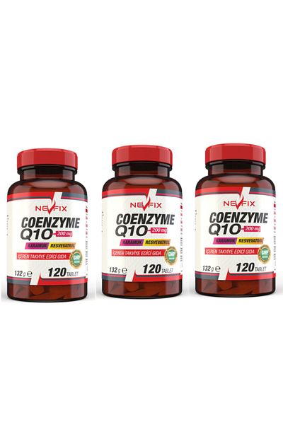 Nevfix Coenzyme Q10 200 Mg Coenzyme Q10 120 Tablet X 3 Boxes 360 Tablets