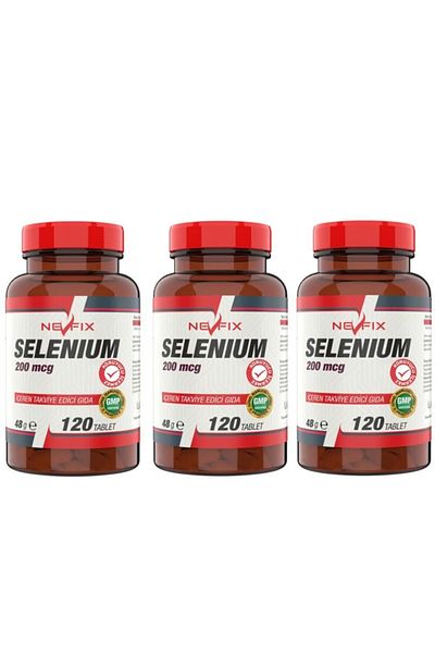 Nevfix Selenium 200 Mcg 120 Tablets X 3 Boxes 360 Tablets