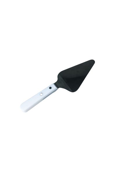 Menba Triangle Tip Steel Spatula White Handle Ergonomic Pastry Pastry Serving Spatula
