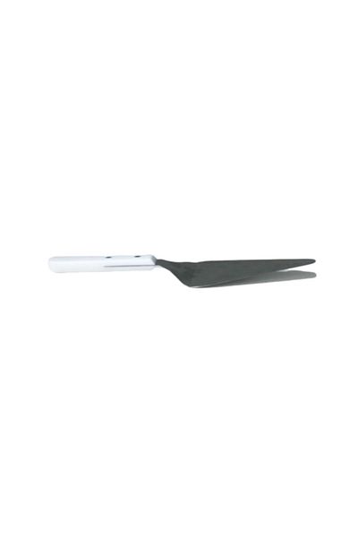 Menba Triangle Tip Steel Spatula White Handle Ergonomic Pastry Pastry Serving Spatula