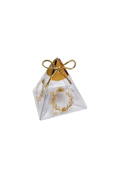 TT Tahtakale Toptancıları Piramit Asetat Kutu Üçgen Lokumluk Saray Desenli 6x...