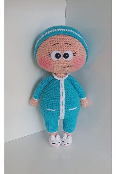 OYUNCAKPARK Mavi Uykucu Bonnie Amigurumi Organik Oyuncak