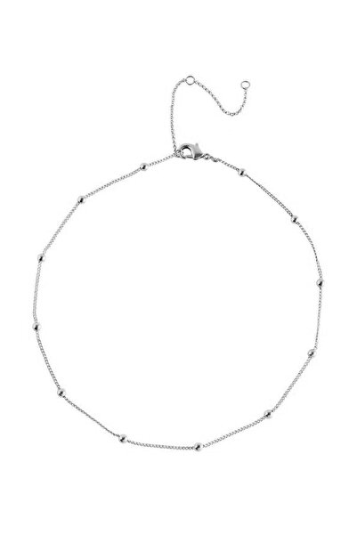 X-Lady Accessories Kadın Silver Ball Zincir Kolye Gümüş Renk