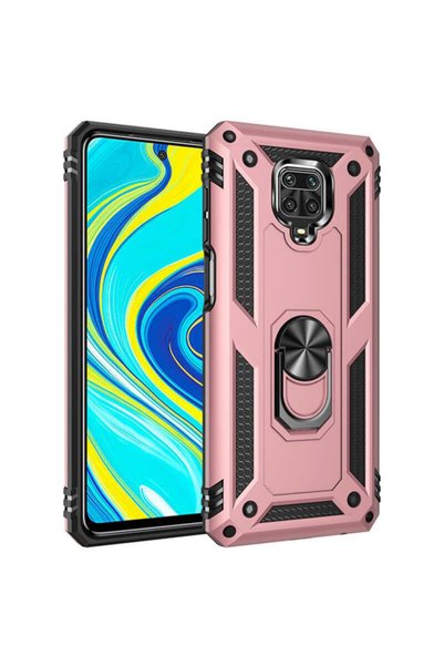 tekno grup حافظة لهاتف Xiaomi Redmi Note 9s بطبقة مزدوجة مع حلقة مغناطيسية وغ...