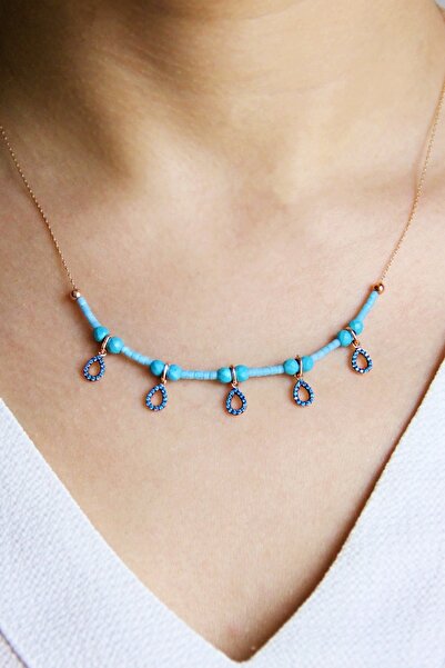 Argentum Concept Damla Figürlü Gümüş Tasarım Taş Kolye