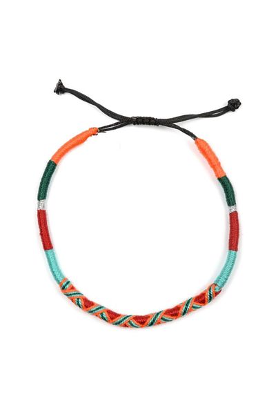 Klotho Design Multicolored Knitted Children's Anklet