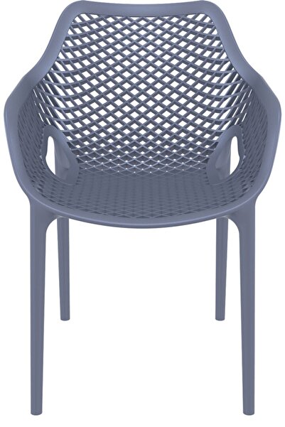 Siesta Aır Xl Plastik Contract Koltuk Koyu Gri Mutfak Balkon Salon Bahçe Cafe