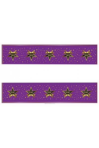 Hayaller Dükkanı مفرش طاولة عيد ميلاد سعيد مليء بالنجوم - 108x180 P1-