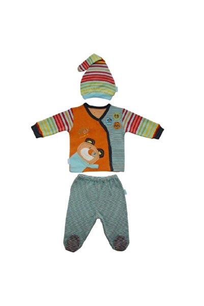 Bebepan Patterned 3-Piece Baby Shirt Set for Baby Boy - 2048