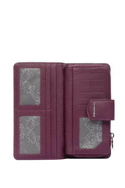 CENGİZ PAKEL 65104 Model Genuine Leather Women's Portfolio - Plum
