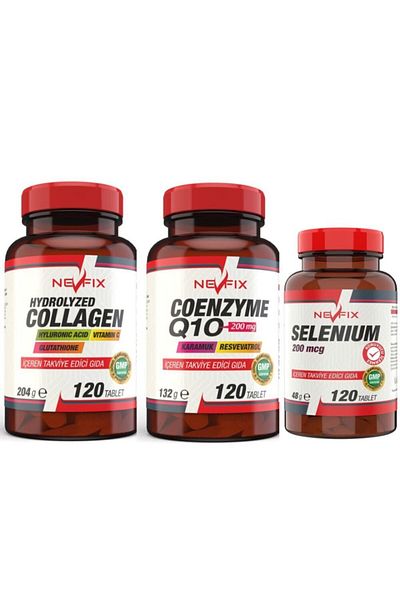 Nevfix Collagen 1000 Mg - Coenzyme and Selenium 200 Mcg 3 Products from 1