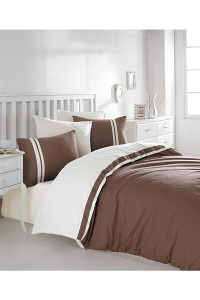 Ecosse Ecossse Krem-kahve Çift Kişilik Nevresim Takımı