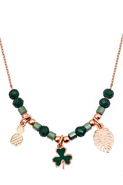 Argentum Concept Bitki Figürlü Gümüş Tasarım Taş Kolye