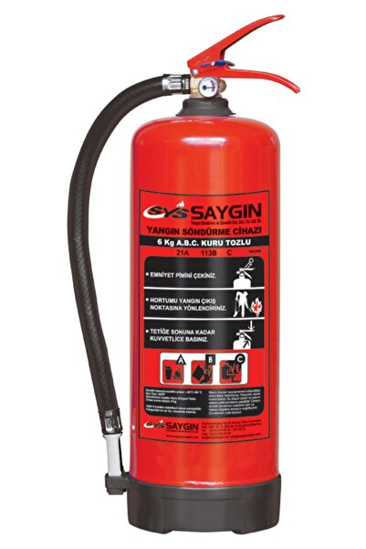 Saygın Yangın 6 Kilo Yangın Söndürme Tüpü