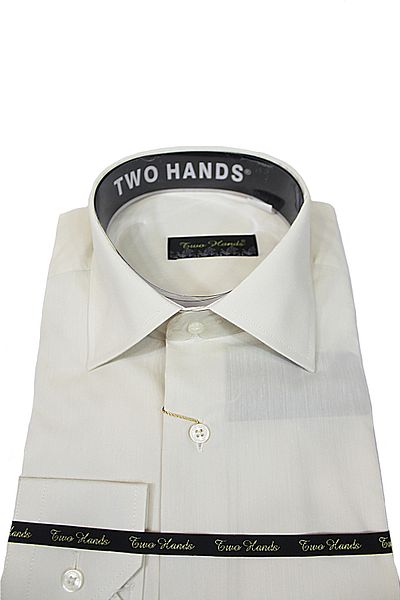TWO HANDS Ανδρικό πουκάμισο μονόχρωμο μπεζ