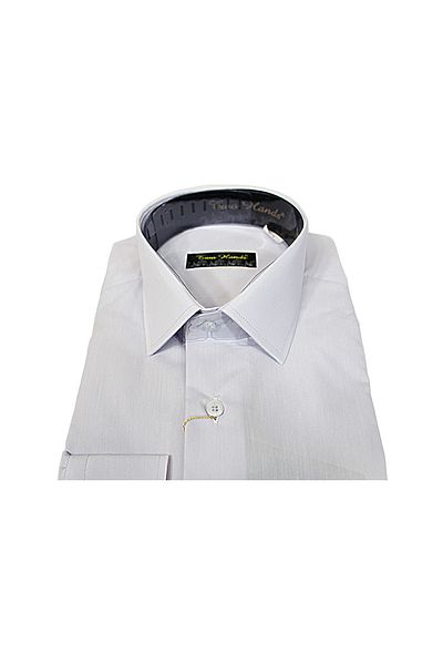TWO HANDS Men's Gray Solid Color Shirt