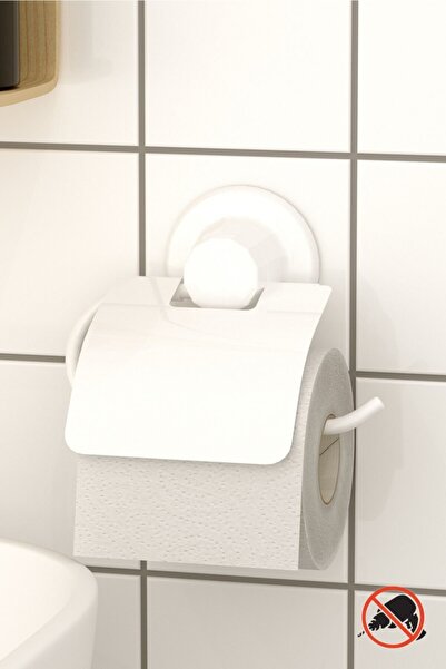 Teknotel Suport pentru rola igienica alb - capac cu vid, fara gaurire Dm238