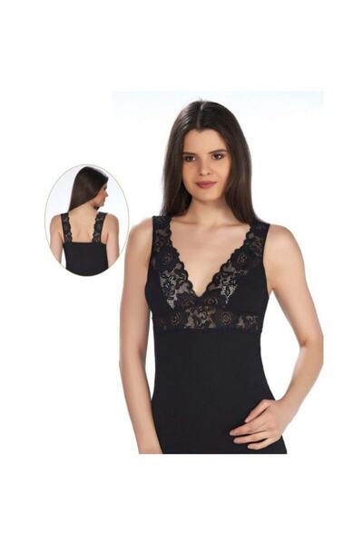 Belinay 0644 Dantel Detaylı Askılı Kadın Atlet