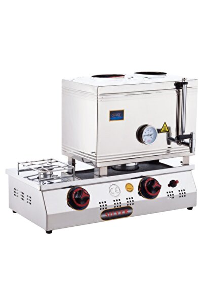 Işıkgaz 2 Teapot Tea Stove Işilgaz Silver Natural Gas Ce Certificated