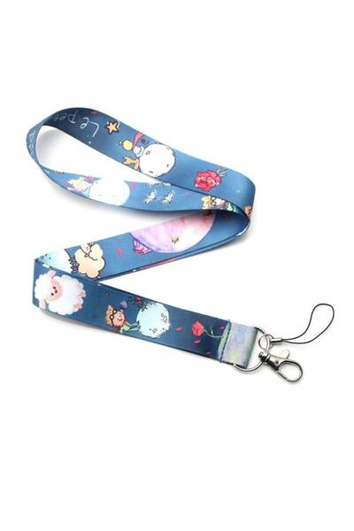 kürkçü Cartelă de identitate cu șnur pentru gât, cu fundal albastru închis, M...