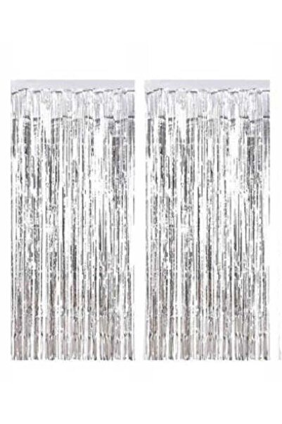 Çemrek Süs Parti Gümüş Püsküllü Fon Süs 100-240 Cm