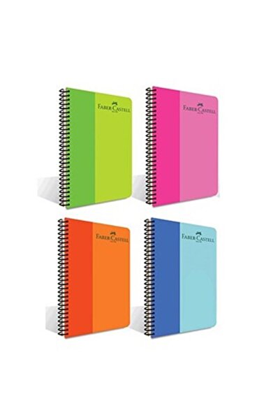 Faber Castell Δίχρωμο σπειροειδές κάλυμμα PP 160 Yp. Σημειωματάριο με ρίγες