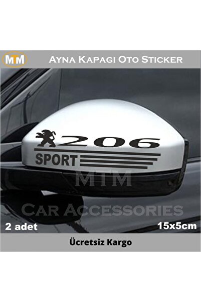 Otostick Peugeot 206 Ayna Kapağı Oto Sticker (2 Adet)
