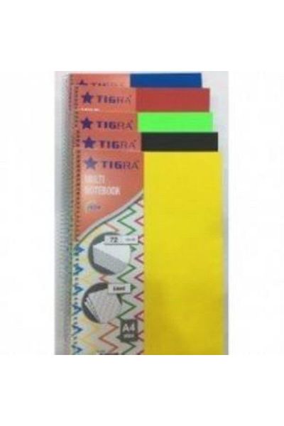Tigra Notebook A4 60 Sheets Lined Spiral Plastic Cover