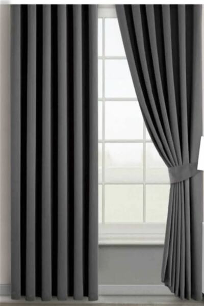 Taç Γκρι κουρτίνα σκίασης με επικάλυψη εξτραφορ, ίσια ραφή