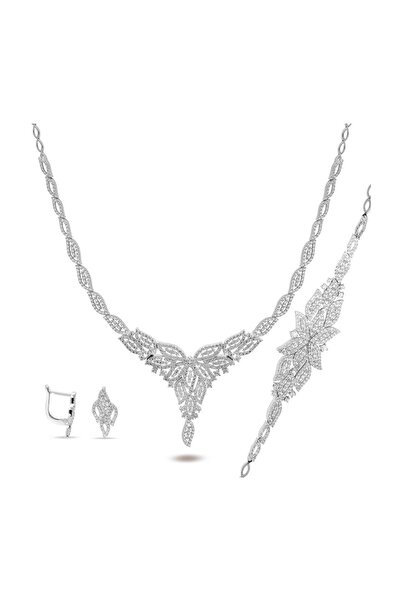 Lilarote Pırlanta Altın Kraliçe Taç Modeli Takı Seti