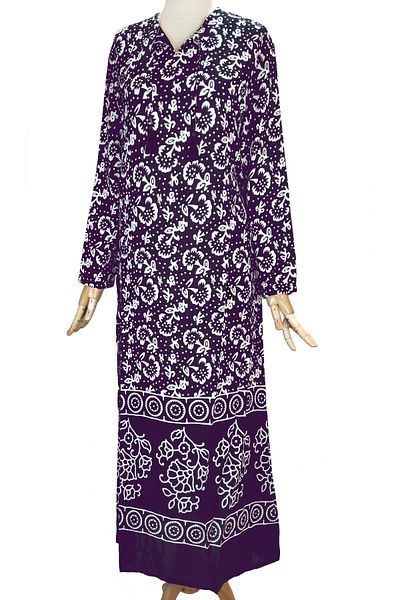 Reis Women's Purple White Viscose Casual Dress