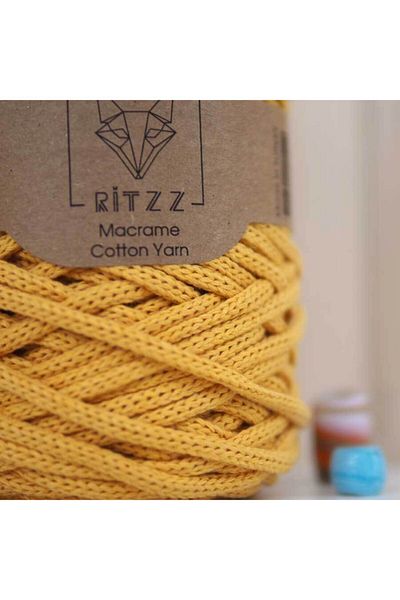 Ritzz Κίτρινο βαμβακερό μακραμέ