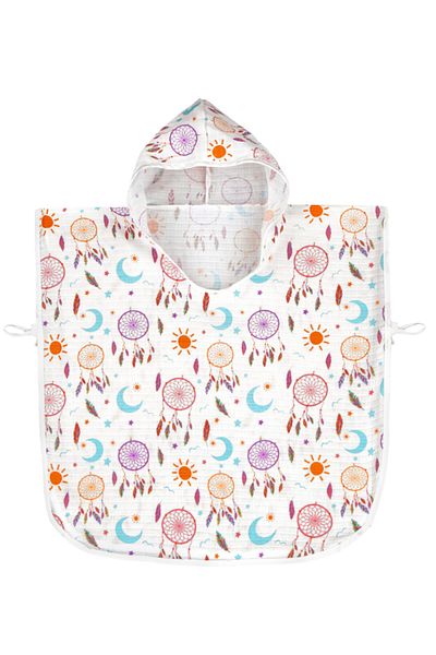 Lunanino Muslin Hooded 100% Cotton Baby Poncho Age 4-7 Mihrimah
