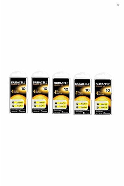 Duracell 10, Pr70 Kulaklık Işitme Cihazı Pili 6'lı Paket (5 Paket) 4043752174...