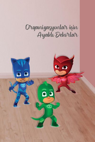 neşeli günlerim Pj Mask Footed Decoration Board Set