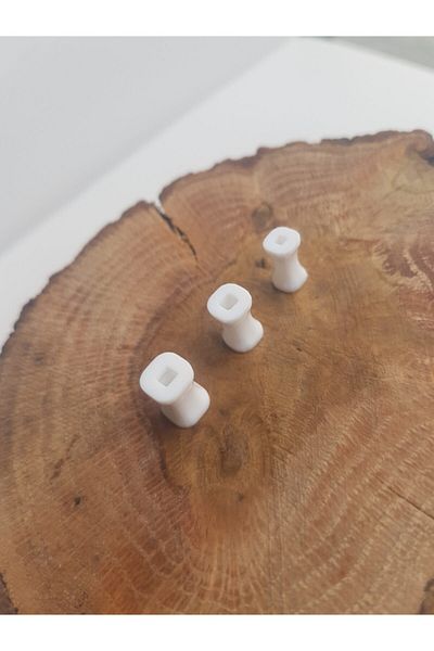 Karınca Piercing 4 Mm White Square Ear Tunnel Piercing